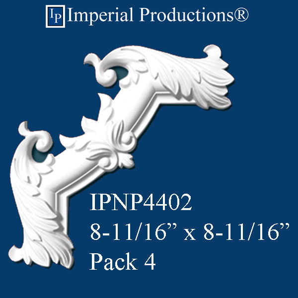 IPNP4402-POL-PK4 Panel Mold Corner 8-11/16" x 8-11/16" matches IPNP4317