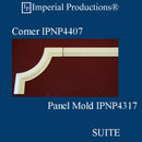 IPNP4407-POL-PK4 Panel Mold Corner 6-1/8" x 6-1/8" matches IPNP4317