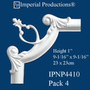 IPNP4410-POL-PK4 Panel Mold Corner 9-1/16" x 9-1/16", Pack of 4, Matches IPNP4317