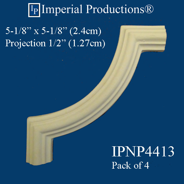 IPNP4413-POL-PK4 Panel Mold Corner 7-7/8" x 7-7/8" matches IPNP4324