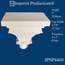 IPNP4460-POL Acanthus Style Corbel 9" high ArchPolymer