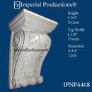 IPNP4468-POL Acanthus Style Corbel 9-3/4" high ArchPolymer