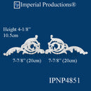 IPNP4851-POL Scroll Applique Left & Right ArchPolymer Price per Pair