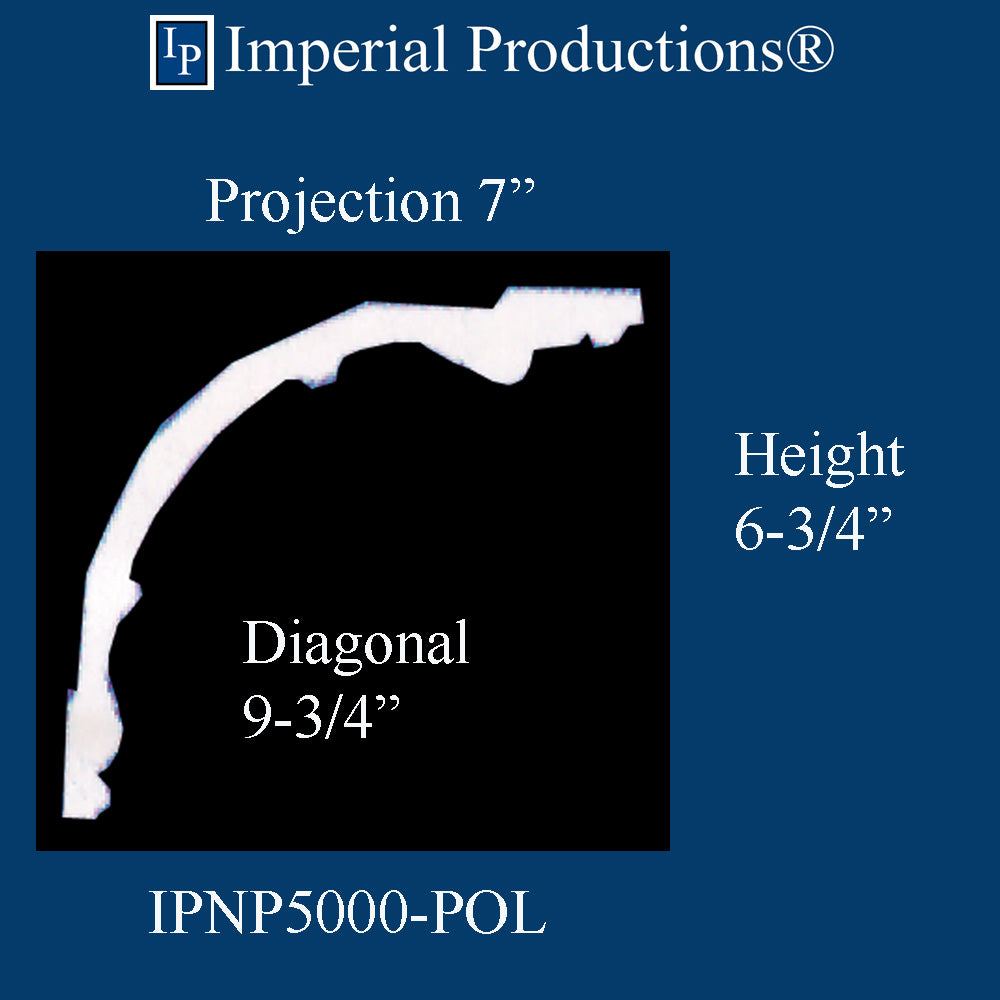 IPNP5000-POL-PK1 Mid Decor Crown 6-3/4" High Price Ea