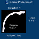 IPNP5001-POL-PK1 Decor Crown Corners 6-3/4" High Price Ea