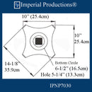 IPNP7030-POL Roman Corinthian Capital Bottom Circle 6-1/4", Sold in Packs of 2