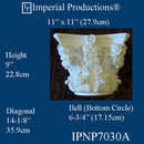 IPNP7030A-POL Roman Corinthian Capital Bottom Circle 6-3/4", Sold in Packs of 2