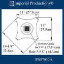 IPNP7030A-POL Roman Corinthian Capital Bottom Circle 6-3/4", Sold in Packs of 2