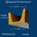 IPNP9006-POL Ceiling Beam 118 inches Length, Sold Pack of 2