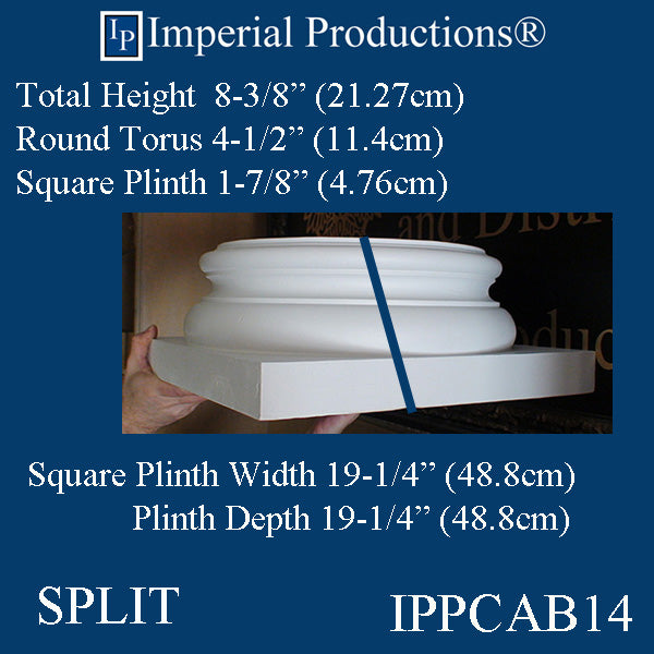 IPAB14-EPOL-SPLIT-PK2 Attic Base Hole 13-5/8" EconPolymer pack of 2 Split Bases