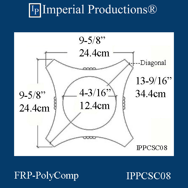IPPCSC08-FRP-PK2 Scamozzi Capital FRP-PolyComp Load Ring 6-1/2" Pack of 2