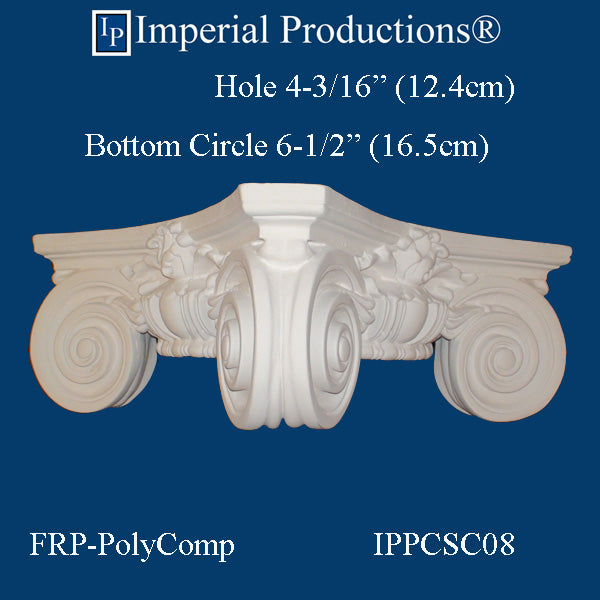 IPPCSC08-FRP-PK2 Scamozzi Capital FRP-PolyComp Load Ring 6-1/2" Pack of 2