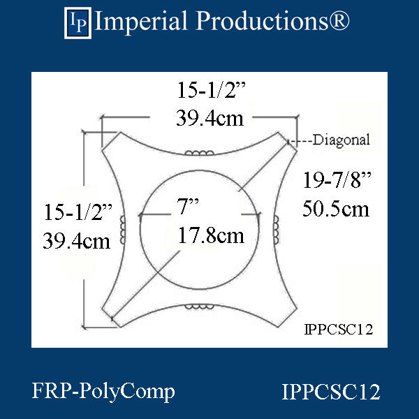 IPPCSC12-FRP-PK2 Scamozzi Capital FRP-PolyComp Load Ring 9-3/4" Pack of 2