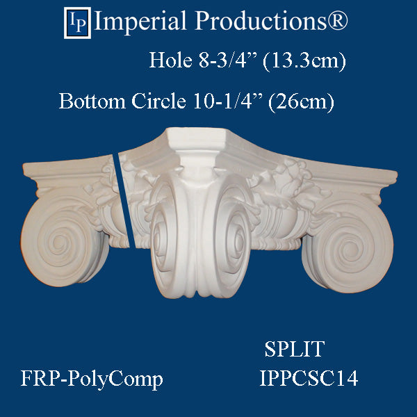 IPPCSC14-FRP-SPLIT-PK2 Scamozzi Split Capital FRP-PolyComp Load Ring 10-1/4" Pack of 2