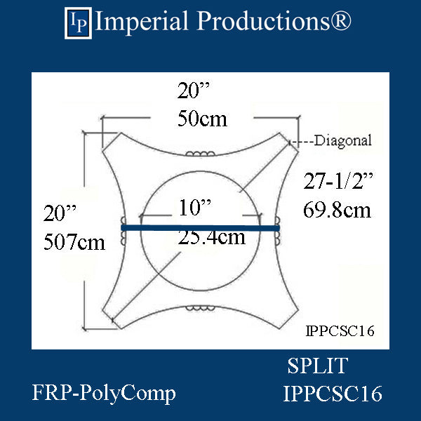 IPPCSC16-FRP-SPLIT-PK2 Scamozzi Capital FRP-PolyComp SPLIT Load Ring 14" Pack of 2