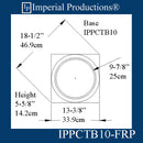 IPPCTB10-FRP-PK2 Tuscan Base FRP-PolyComp Hole 9-7/8" Pack of 2