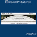 IPPED735-POL Sunburst Pediment 126" wide x 22" high