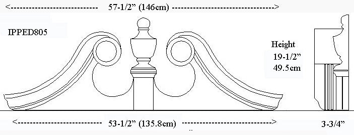 IPPED805-POL Ramshead Pediment