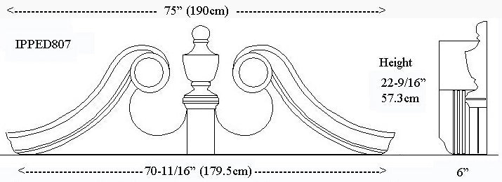 IPPED807-POL Ramshead Pediment
