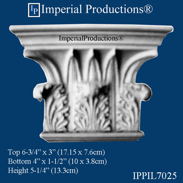 IPPIL7025-POL-PK2 Temple Winds Pilaster Capital ArchPolymer, Pack of 2, add to cart for shipping costs or Free Depot Pickup
