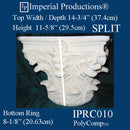 IPRC010-PCOMP-SPLIT-PK2 Roman Corinthian Split Capital PolyComp 8-1/8" Pack of 2