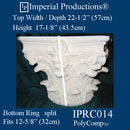 IPRC014-PCOMP-SPLIT-PK2 Roman Corinthian SPLIT Capital PolyComp  Fits 12-5/8" Pack of 2