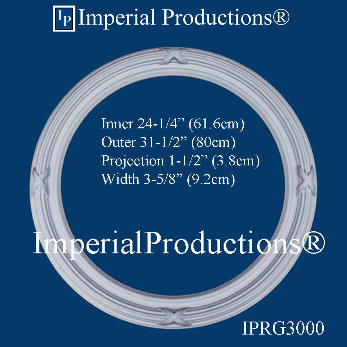 IPRG3000-POL Ring 31-1/2 inch, Inside 24-1/4", ArchPolymer - Custom Order, Add to Cart for Shipping Costs or Free Depot Pickup