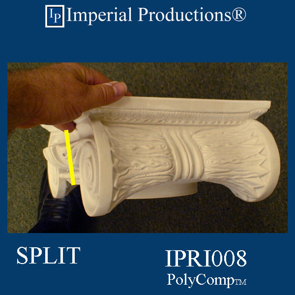 IPRI008-PCOMP-SPLIT-PK2 Roman Ionic Capital PolyComp Split Ring 6-3/4" Pack of 2