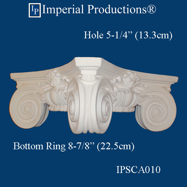 IPSCA010-FRP-PolyComp Scamozzi Capital Bottom Hole 5-1/4", Custom Quoted