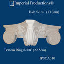 IPSCA010-PCOMP-PK2 Scamozzi Capital Bottom Ring 8-7/8" Pack of 2 - Custom Order