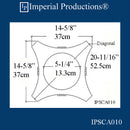 IPSCA010-PCOMP-PK2 Scamozzi Capital Bottom Ring 8-7/8" Pack of 2 - Custom Order