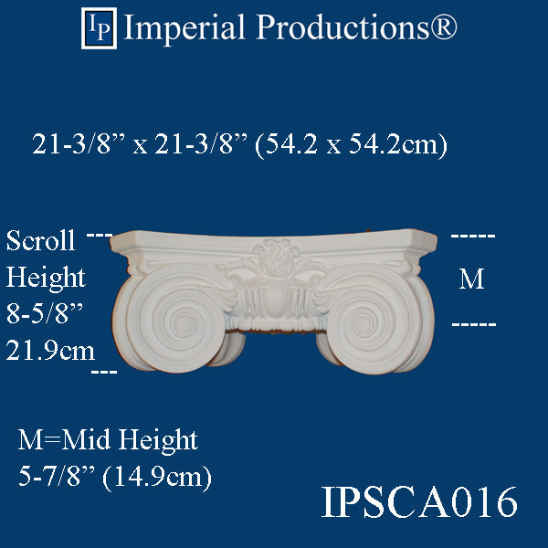 IPSCA016-PCOMP-PK2 Scamozzi Capital Bottom Ring 14-1/4" Pack of 2