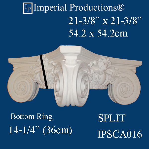 IPSCA016-PCOMP-SPLIT-PK2 Scamozzi Split Capital Bottom Ring 14-1/4" Pack of 2