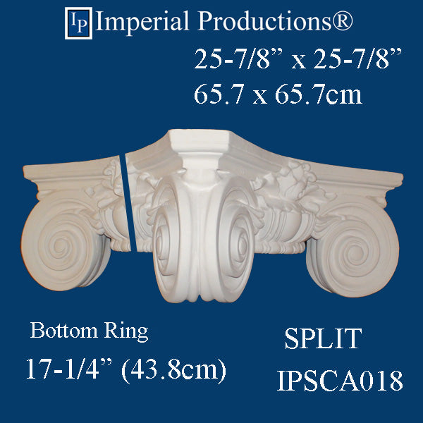 IPSCA018-PCOMP-SPLIT-PK2 Scamozzi Capital SPLIT Bottom Ring 17-1/4" Pack of 2