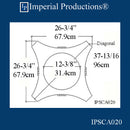 IPSCA020-PCOMP-PK2 Scamozzi Capital Bottom Ring 17-1/4" Pack of 2 - Custom Order