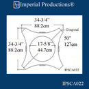 IPSCA022-PCOMP-PK2 Scamozzi Capital Bottom Ring 21-1/2" Pack of 2 - Custom Order