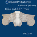 IPSCA100-POL-PK2 Scamozzi Capital Inside Hole 6-1/4" Pack of 2 - Custom Order