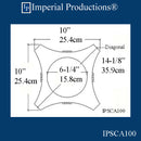 IPSCA100-POL-PK2 Scamozzi Capital Inside Hole 6-1/4" Pack of 2 - Custom Order