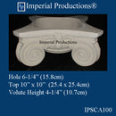 IPSCA100-POL-PK2 Scamozzi Capital Inside Hole 6-1/4" Pack of 2 - Custom Order