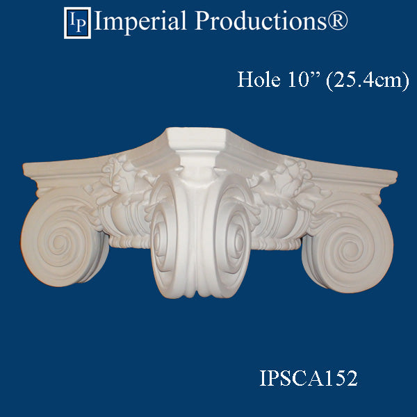 IPSCA152-POL-PK2 Scamozzi Capital Inside Hole 10" Pack of 2