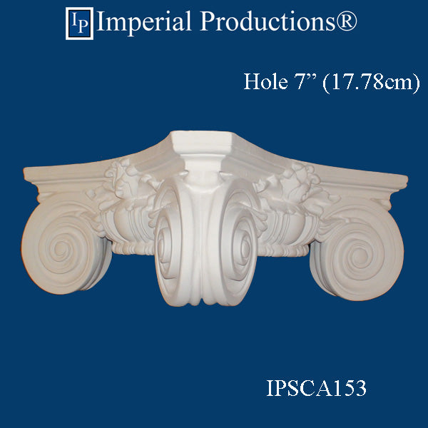 IPSCA153-POL-PK2 Scamozzi Capital Inside Hole 7" Pack of 2 - Custom Order