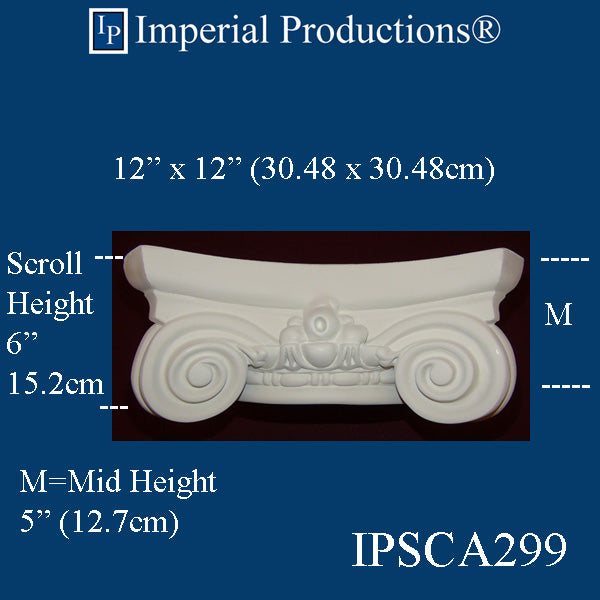 IPSCA299-POL-PK2 Scamozzi Capital Fits 6-1/4" Pack of 2 - Custom Order