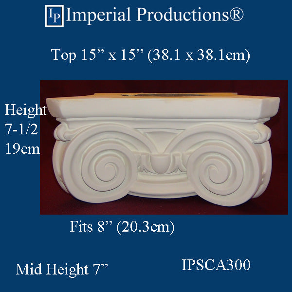 IPSCA300-POL-PK2 Scamozzi Capital Inside Hole Fits 8" Pack of 2 - Custom Order