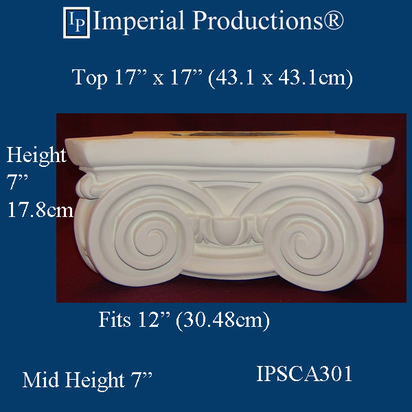 IPSCA301-POL-PK2 Scamozzi Capital Inside Hole Fits 12" Pack of 2