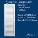 IPSH834-APOL-PK2 Faux Louvered Shutter ArchPolymer Height 60" x Width 24", Pack of 2 - Custom Order