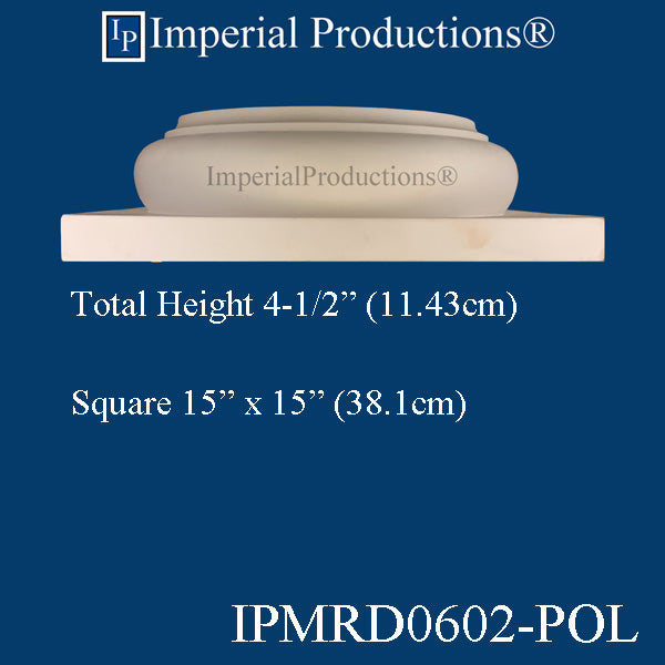 IPMRD0602B-POL-PK2 Tuscan Base Hole 10-3/4" ArchPolymer Pack of 2