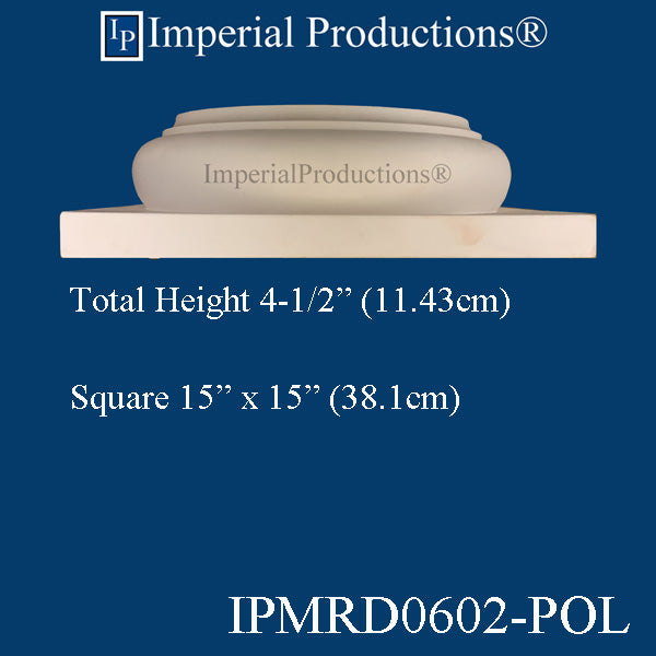 IPMRD0602-POL-PK2 Tuscan Base -Hole 10-3/4" Pack of 2