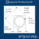 IPTB505-POL-PK2 Tuscan Base - Hole 12-1/2" Pack of 2