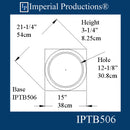IPTB506-BASE-POL-PK2 Tuscan Base ArchPolymer,  Hole 11-3/4"Pack of 2 Custom Order