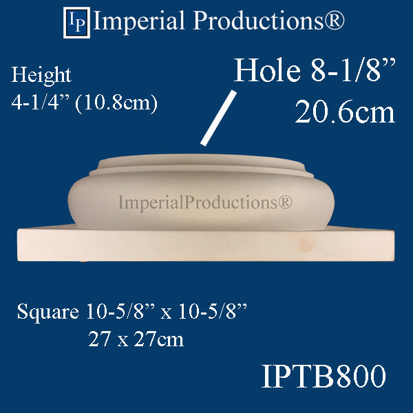 IPTB800-GRG-PK2 Tuscan Base - Hole 8-1/8"  GRG-NeoPlaster